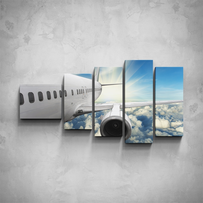 Obrazy - 5-dílný obraz - Detail letadla