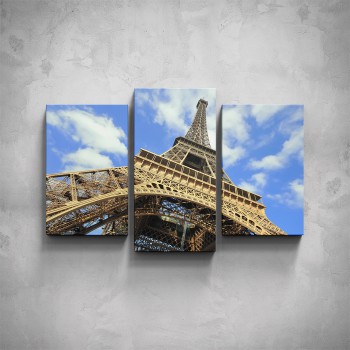 3-dílný obraz - Eiffelova věž detail