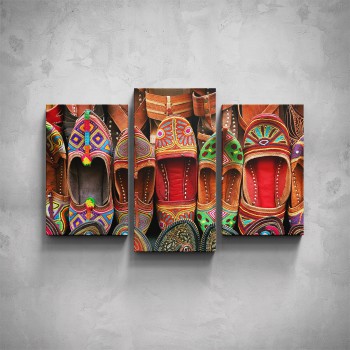 3-dílný obraz - Indické papuče