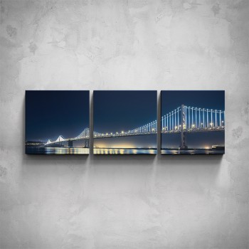 3-dílný obraz - Osvícený most