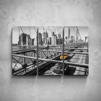 3-dílný obraz - Taxi na mostě