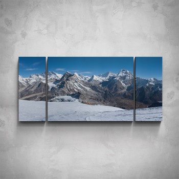3-dílný obraz - Hory v zimě