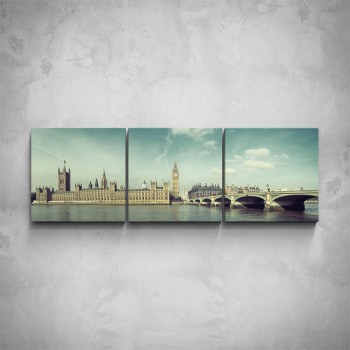 3-dílný obraz - Pohled na Londýn