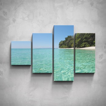 4-dílný obraz - Azurové moře