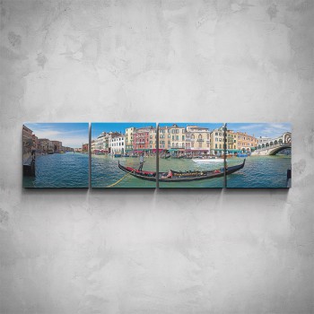 4-dílný obraz - Gondola v Benátkách
