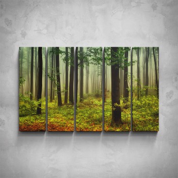 5-dílný obraz - Listnatý les