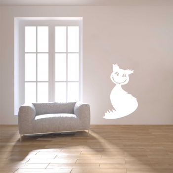 Samolepka na zeď - Halloweenská kočka