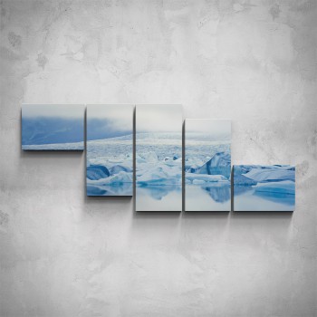 5-dílný obraz - Ledovcové jezero