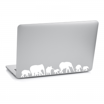 Samolepka na notebook - Stádo slonů