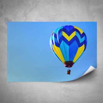 Plakát - Modrý horkovzdušný balón