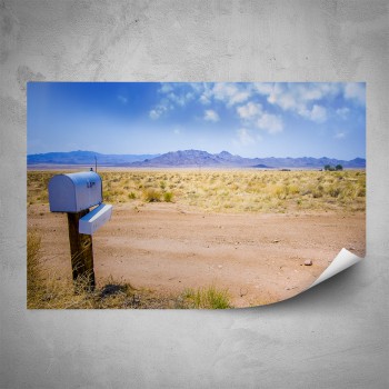 Plakát - Poštovní schránka na poušti