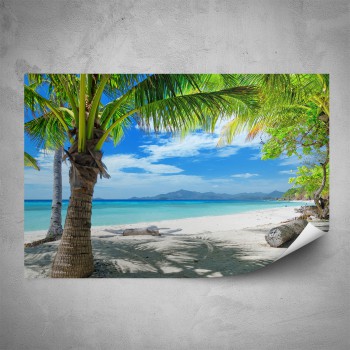 Plakát - Palmy na pláži