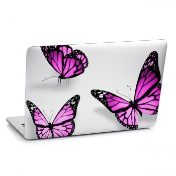 Samolepka na notebook - Růžoví motýlci