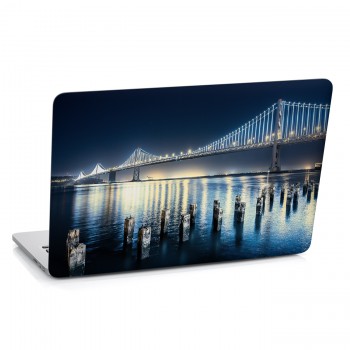 Samolepka na notebook - Noční most