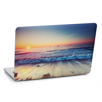 Samolepka na notebook - Večerní pláž