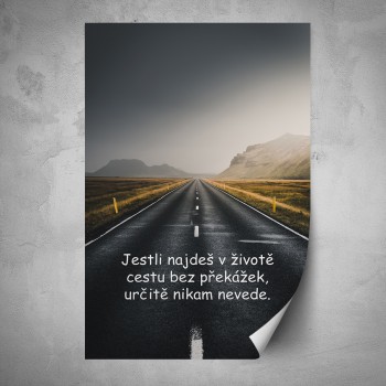 Plakát - Cesta bez překážek nikam nevede