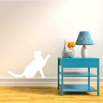 Samolepka na zeď - Sedící kočka dárek od 500 Kč